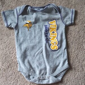 NFL Gray and Yellow Bodysuit with Vikings Logo